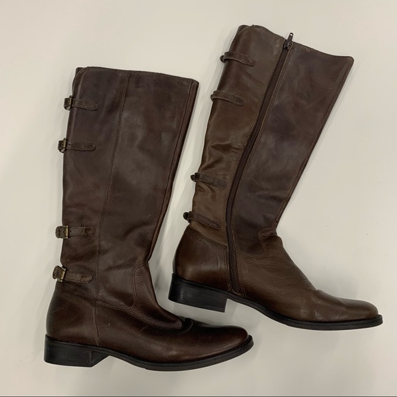 Matisse Shoes - Matisse Becky Riding Boots Brown Leather Size 8 Women's